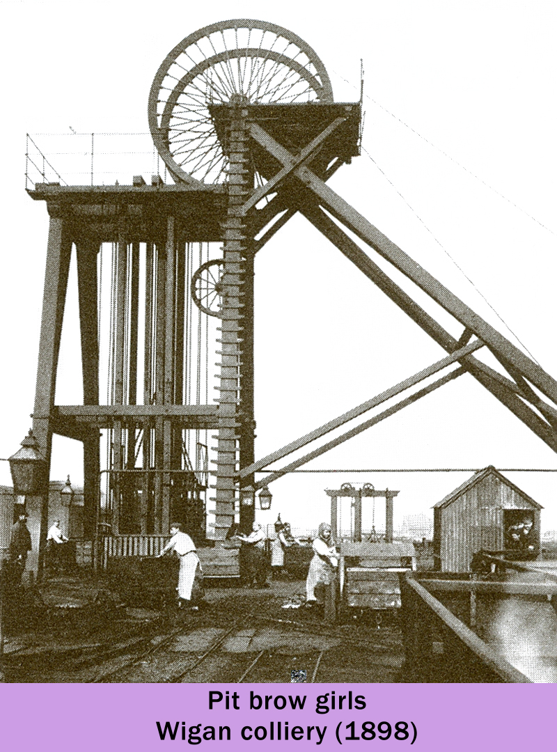 scan0051 Pit brow girls Wigan colliery (1898)